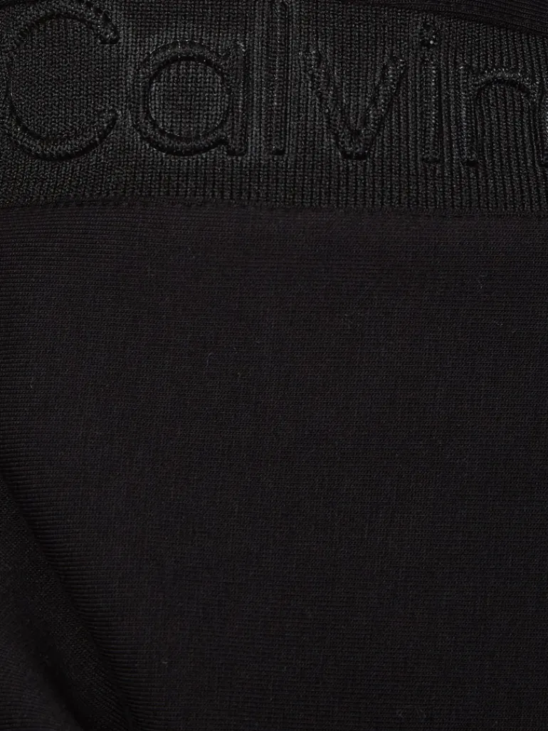 EMBOSSED RIB COMFORT HOODIE ck black