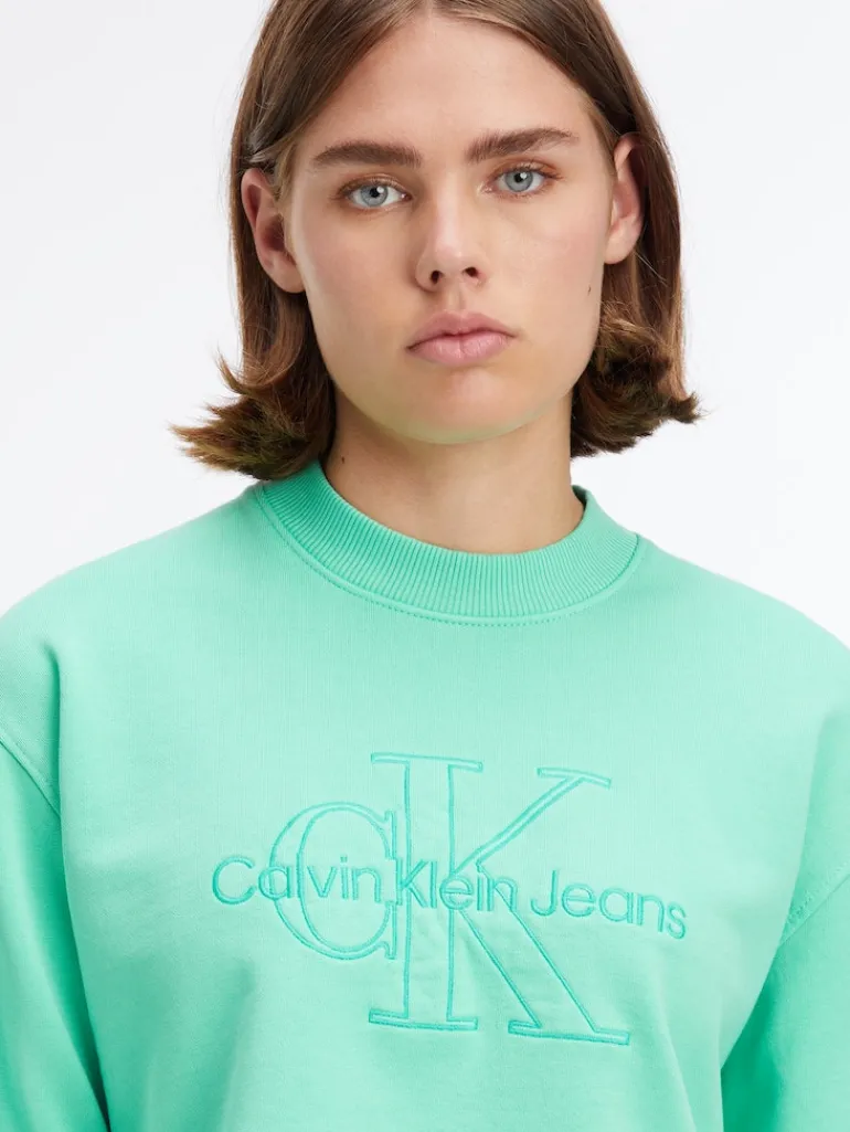 EMBROIDERED MONOLOGO SWEATSHIRT neptunes wave