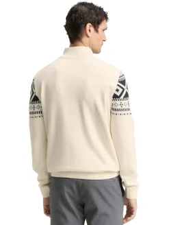 Fair-Isle Troyer Strickpullover offwhite fair isle design