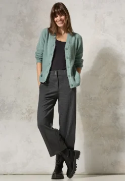 Federgarn-Cardigan iced salvia green