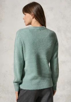Federgarn-Cardigan iced salvia green