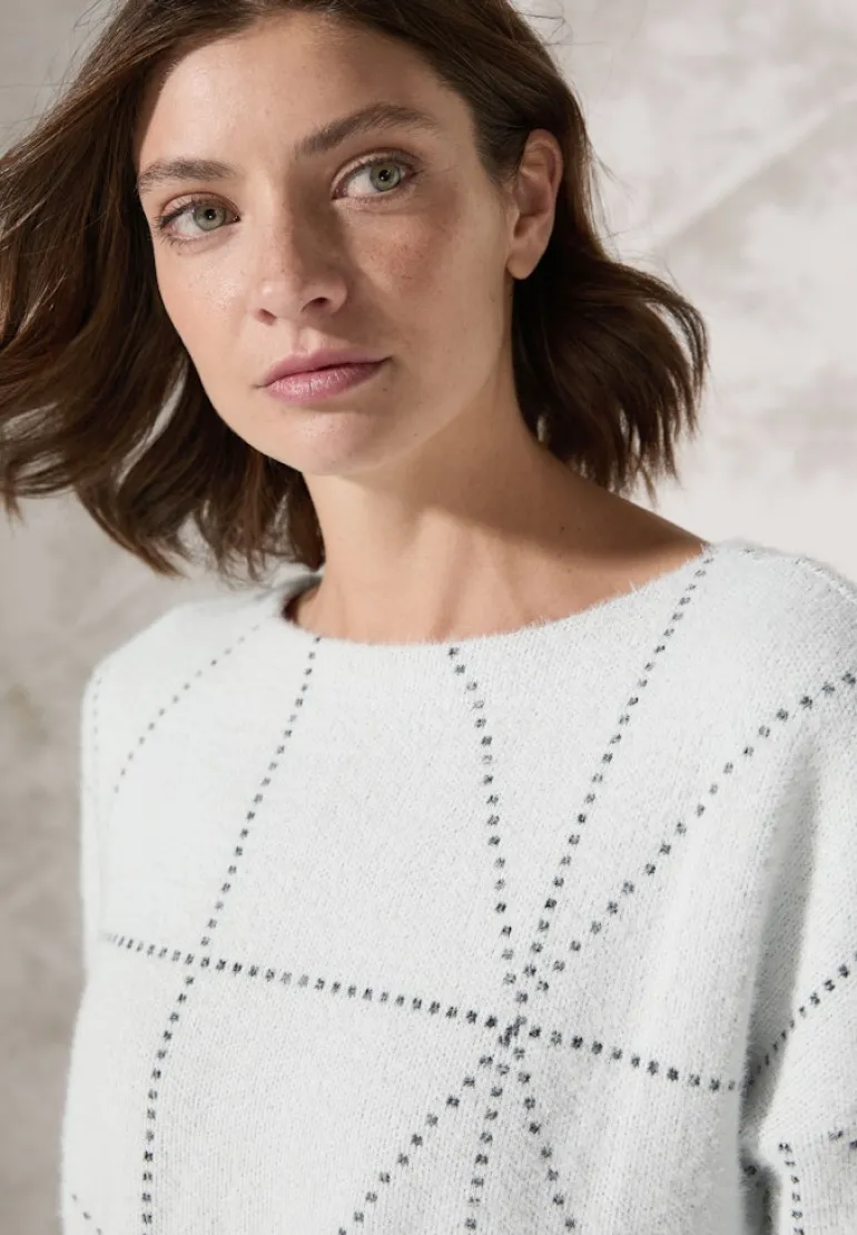 Federgarn Langarmshirt vanilla white