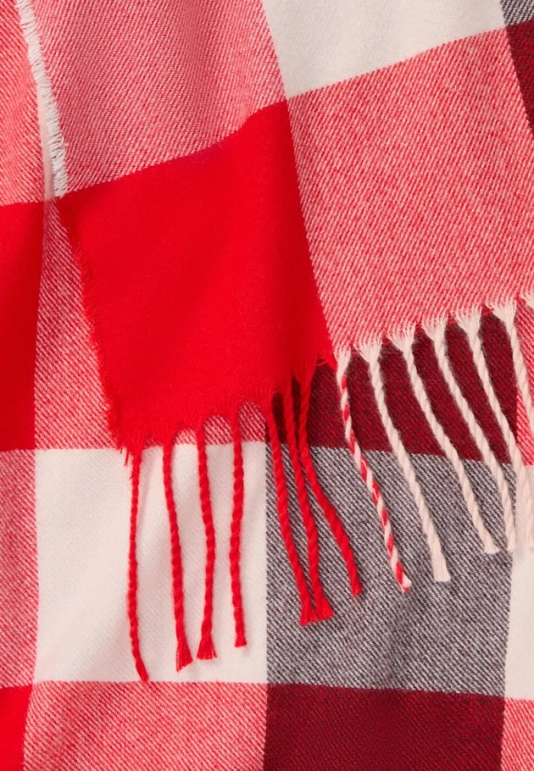 Feiner Webschal mit kariertem Muster red checks