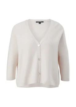 Feinstrick-Cardigan aus Viskosemix beige