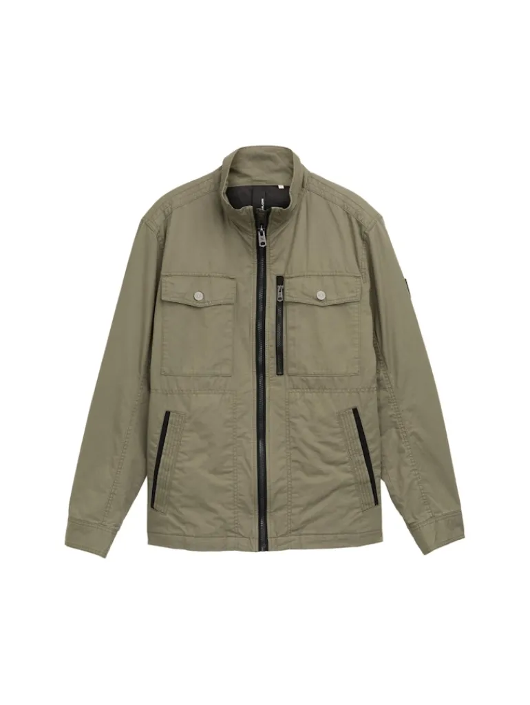 Feldjacke mit aufgesetzten Brusttaschen smokey olive green