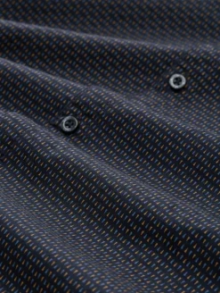 Fitted Hemd mit Muster navy mini spike design