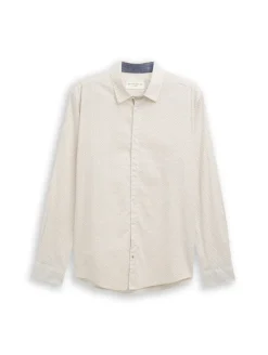 Fitted Hemd mit Muster white mini spike design