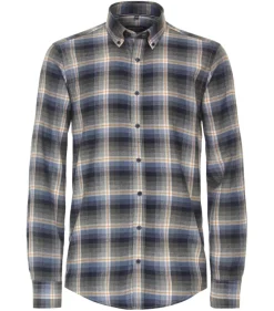 Flanellhemd blau