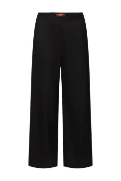 Flanellhose mit geschlitztem Beinsaum black