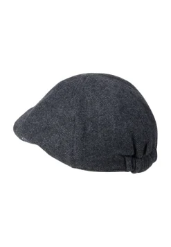 Flat Cap aus Wolle und Polyester mit Baumwollfutter rock grey