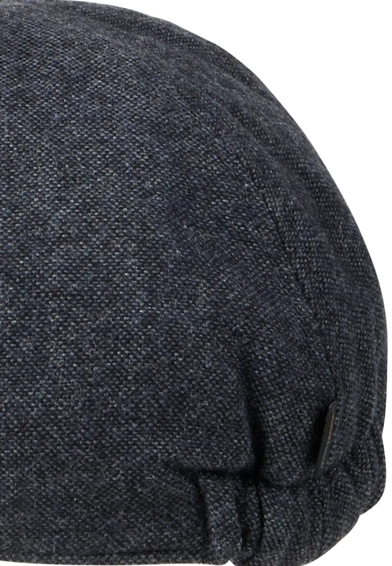 Flat Cap aus Wolle und Polyester mit Baumwollfutter rock grey