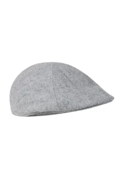 Flat Cap aus Wolle und Polyester mit Baumwollfutter stone gray
