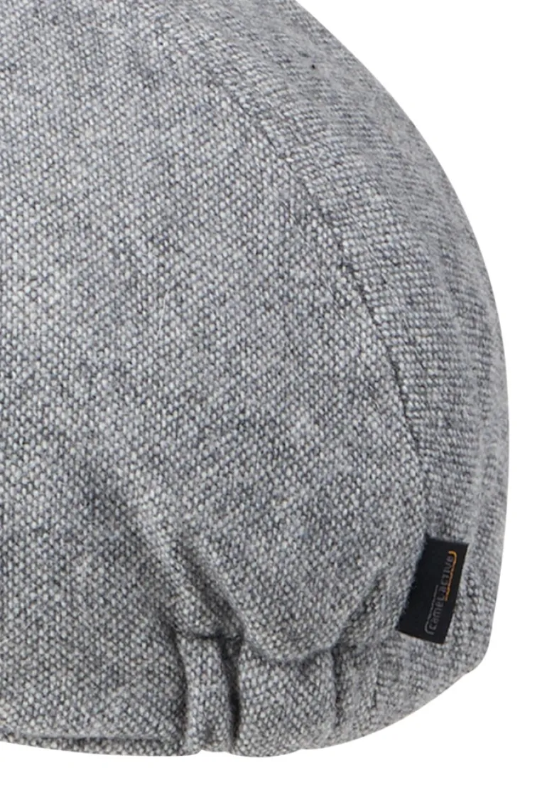 Flat Cap aus Wolle und Polyester mit Baumwollfutter stone gray