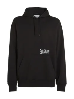 FLORAL GRAPHIC HOODIE ck black