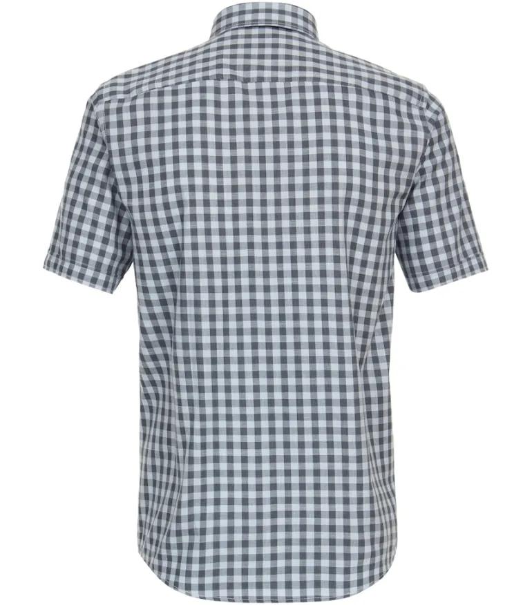 Freizeithemd Kurzarm blau