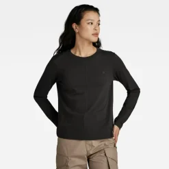 Front seam r t ls wmn dk black