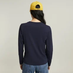 Front seam r t ls wmn osaka blue
