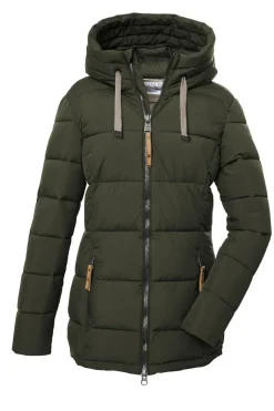 Funktionsjacke in Daunenoptik 00756- dunkeloliv