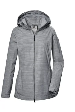 Funktionsjacke mit Kapuze 00502 blaugrau