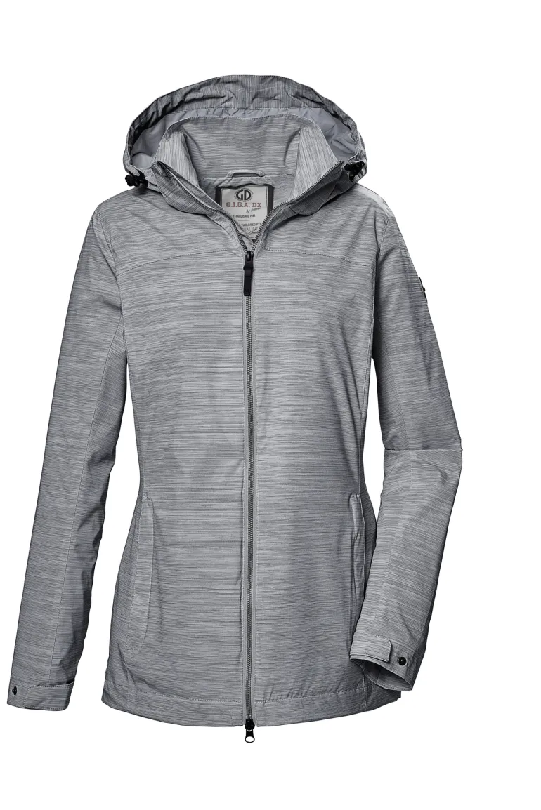 Funktionsjacke mit Kapuze 00502 blaugrau