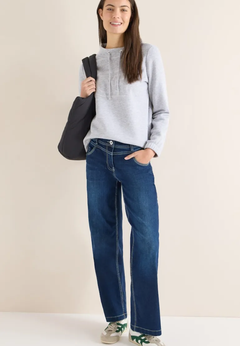 Funnelneck Sweatshirt luna grey melange