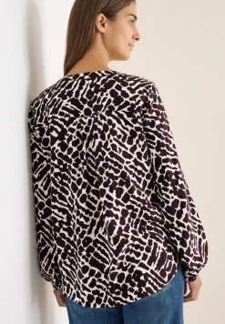 Gemusterte Bluse eggplant red
