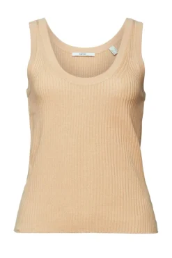 Gerippter Pullunder, Leinenmix sand