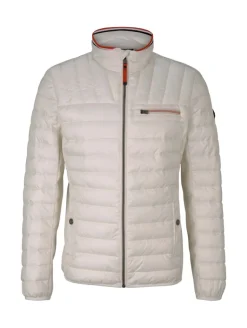 Gesteppte Hybrid Jacke off white
