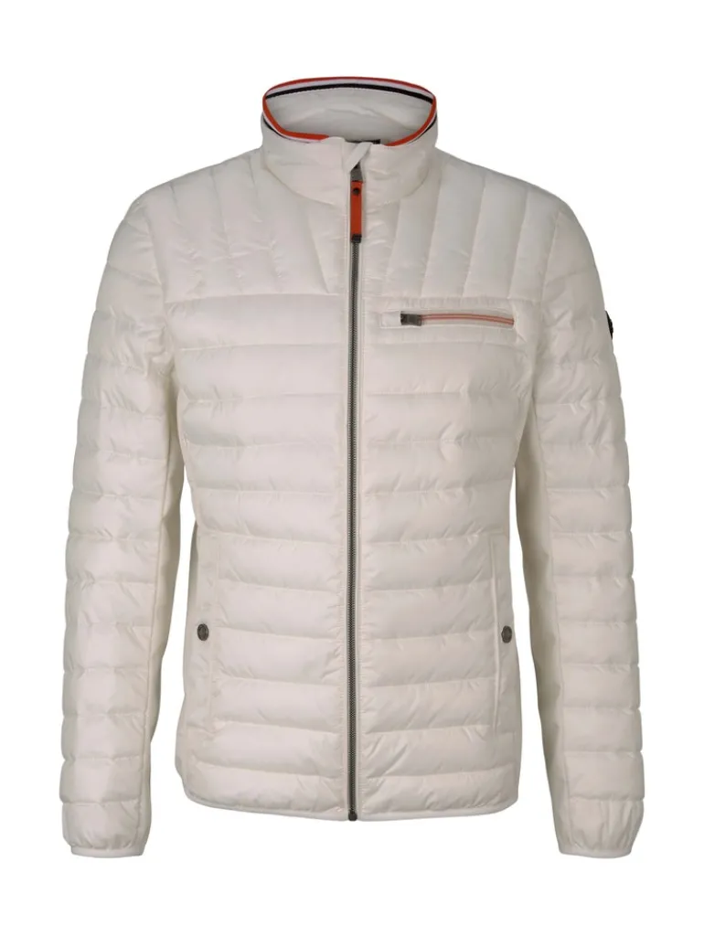 Gesteppte Hybrid Jacke off white