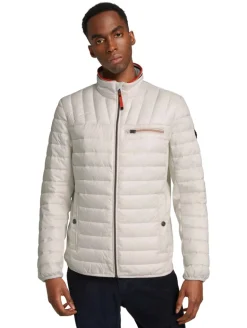 Gesteppte Hybrid Jacke off white