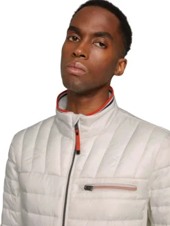 Gesteppte Hybrid Jacke off white