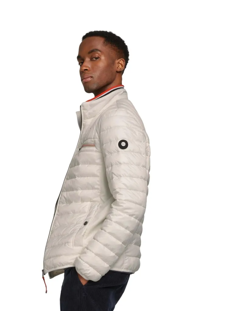 Gesteppte Hybrid Jacke off white