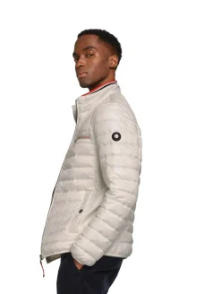 Gesteppte Hybrid Jacke off white