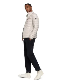 Gesteppte Hybrid Jacke off white