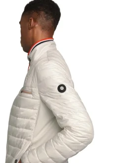 Gesteppte Hybrid Jacke off white
