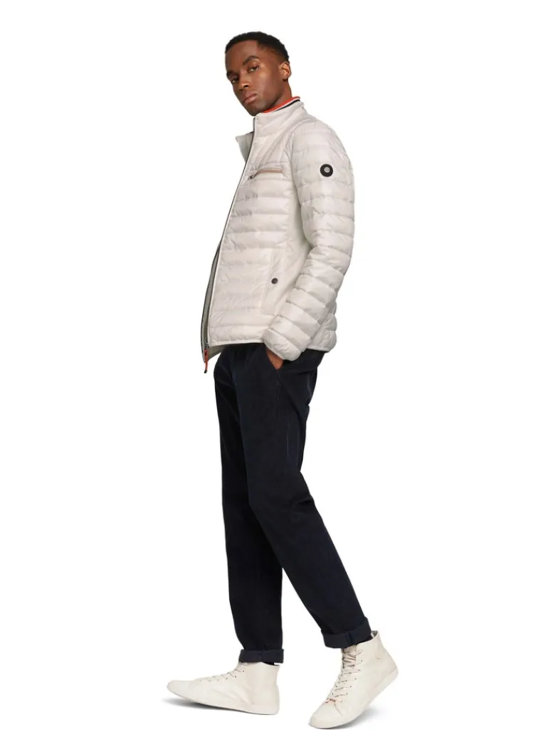 Gesteppte Hybrid Jacke off white