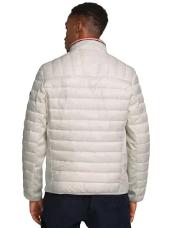 Gesteppte Hybrid Jacke off white