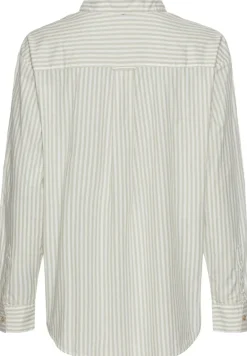 Gestreifte Bluse aus reiner Baumwolle eukalyptus stripes