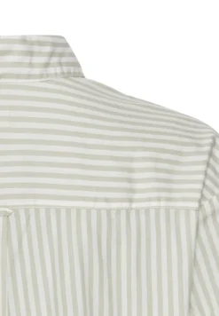 Gestreifte Bluse aus reiner Baumwolle eukalyptus stripes