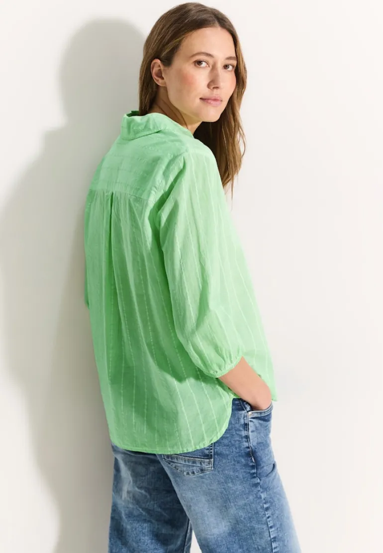 Gestreifte Bluse matcha lime