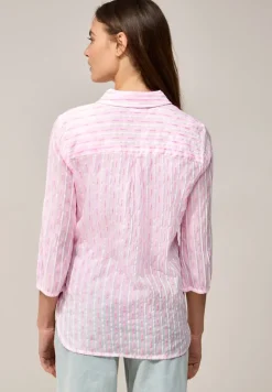 Gestreifte Bluse vanilla white