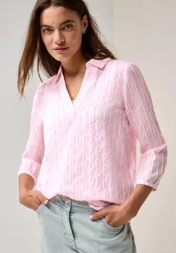 Gestreifte Bluse vanilla white
