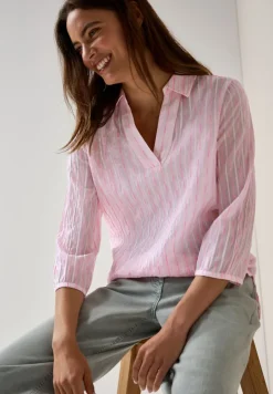 Gestreifte Bluse vanilla white