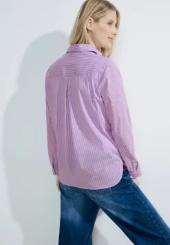 Gestreifte Hemdbluse sporty lilac