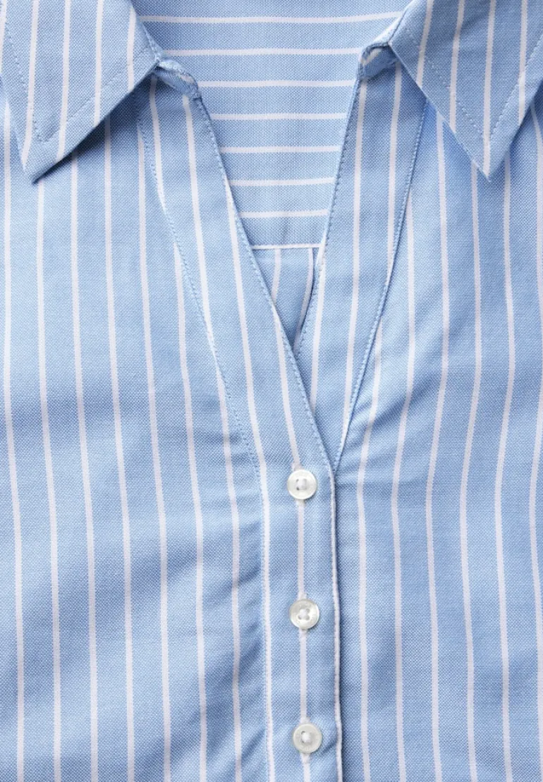 Gestreifte Oxford Bluse fresh light blue