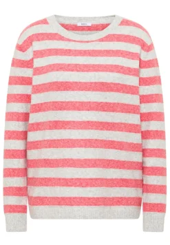 Gestreifter Melange Pullover pumkin orange