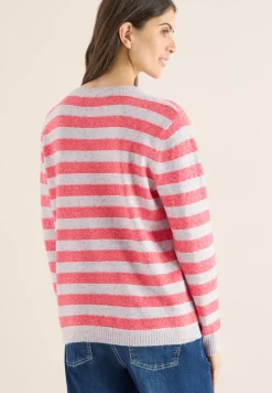 Gestreifter Melange Pullover pumkin orange