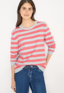 Gestreifter Melange Pullover pumkin orange