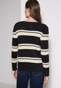 Gestreifter Pullover black