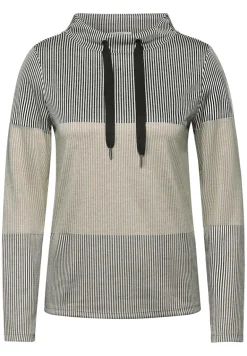 Gestreiftes Colorblock Shirt light hazel beige